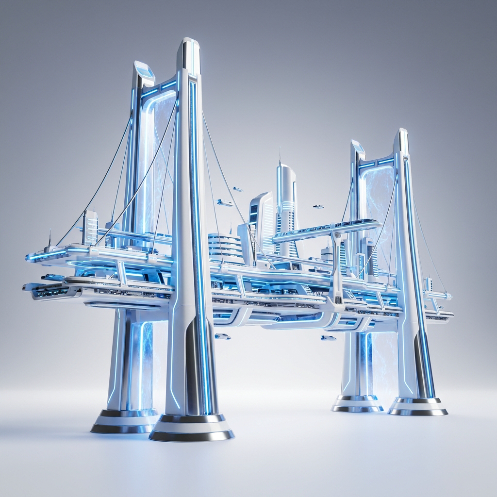 Pont Colossal Néo-Cité — Mégastructure 3D