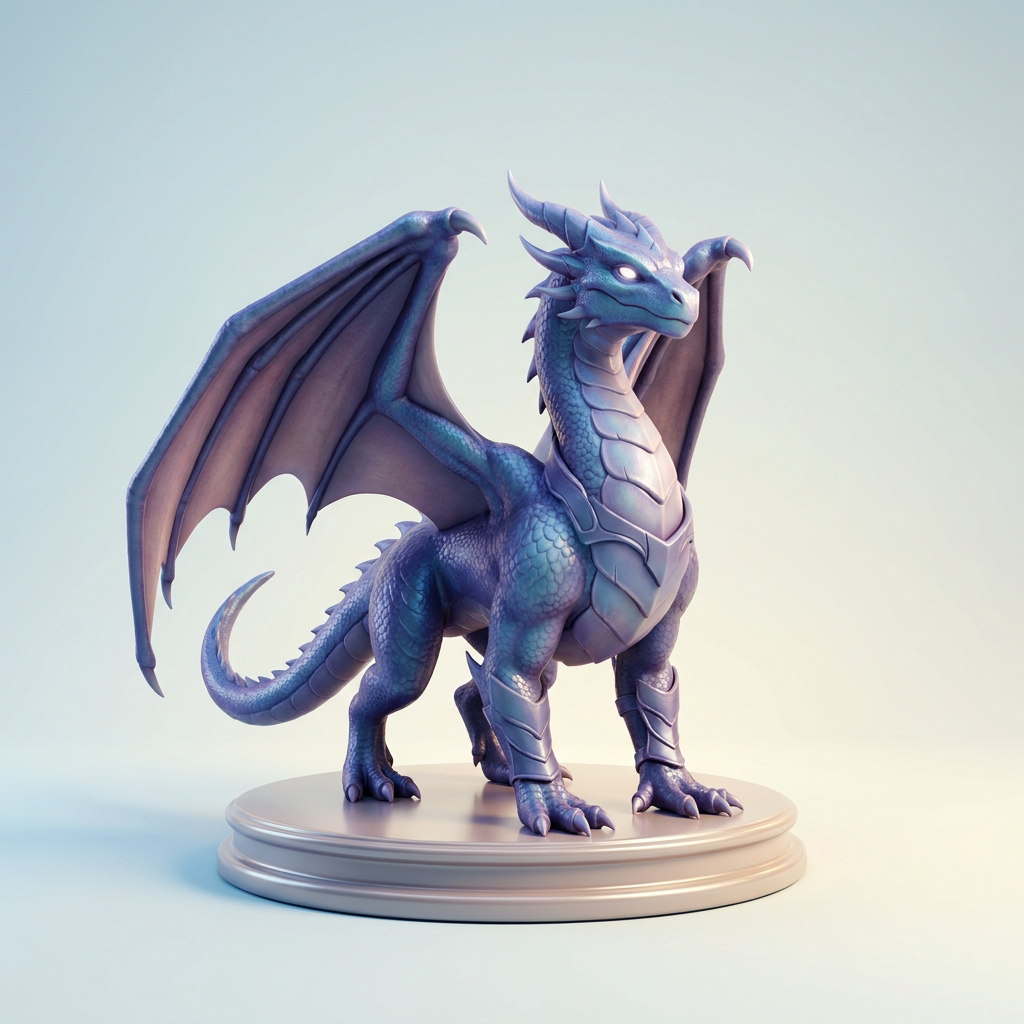 Dragon Stylisé — Créature Fantasy 3D