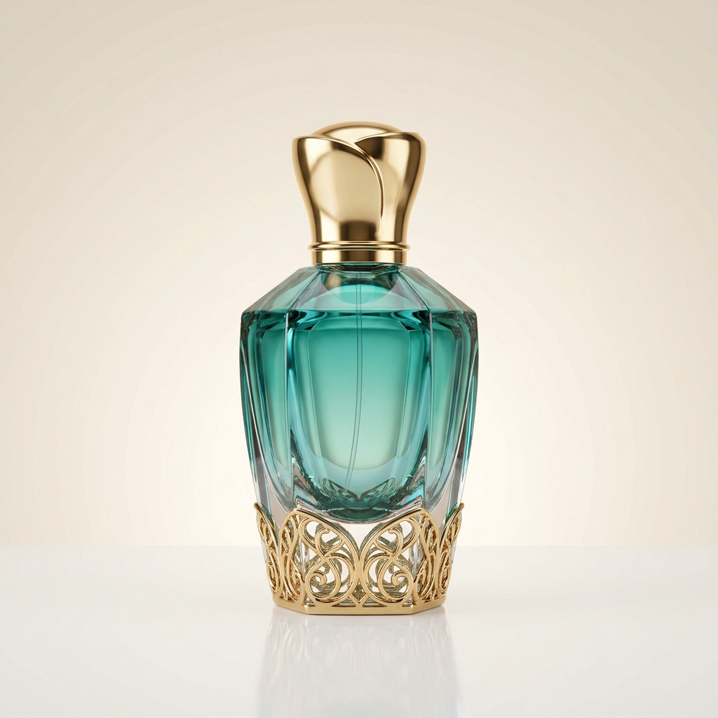Flacon de Parfum Couture — Cristal & Or 3D
