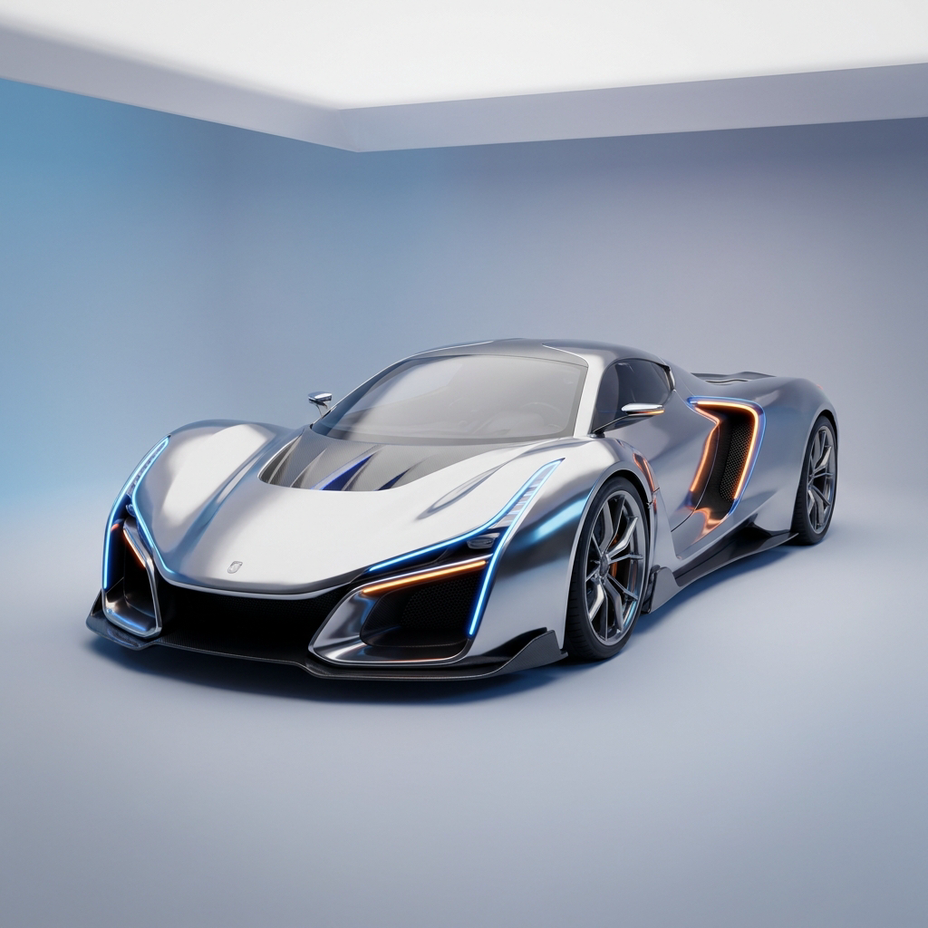 Hypercar Concept — Véhicule Futuriste 3D
