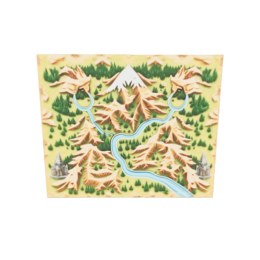 Carte du Continent Perdu — Relief 3D