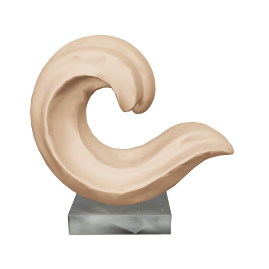 Sculpture Vague — Bronze en Mouvement 3D